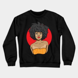 Kinky Curls and Cute Crewneck Sweatshirt